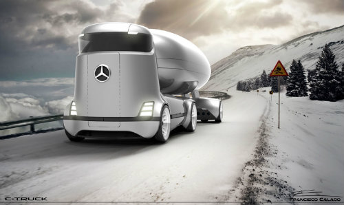 MercedesBenz ETruck thiet ke nhu vat ngoai hanh tinh