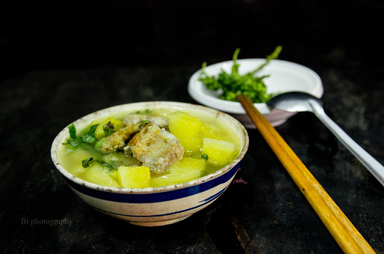 Thanh mát với sườn non hầm đu đủ - 7