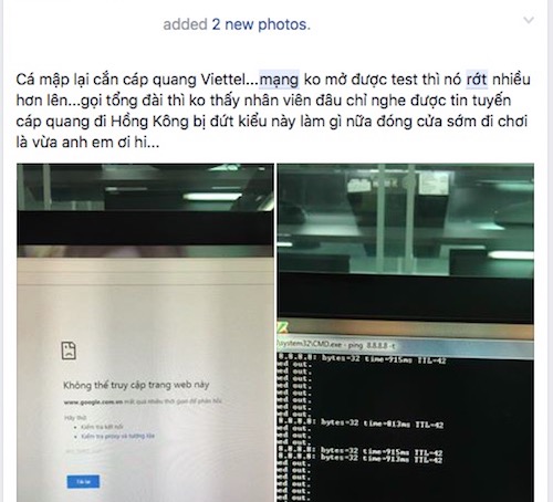 Internet chậm do đứt cáp quang, người dùng "than trời" - 1