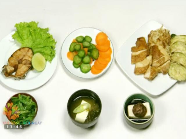Bữa ăn cân bằng dinh dưỡng theo phong cách Nhật Bản