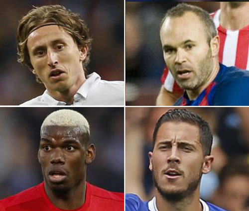 Tiền vệ số 1 thế giới: Pogba mất hút, Iniesta xếp đầu Tiền vệ số 1 thế giới: Pogba mất hút, Iniesta xếp đầu