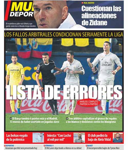 Liga loạn vì trọng tài: Báo chí tố Barca bị xử ép so với Real Liga loạn vì trọng tài: Báo chí tố Barca bị xử ép so với Real