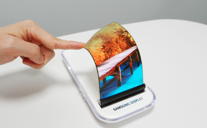Samsung nộp bằng sáng chế màn hình hiển thị có thể cuộn lại