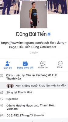 Thủ môn Bùi Tiến Dũng gây "sốc" mạng xã hội Thủ môn Bùi Tiến Dũng gây "sốc" mạng xã hội
