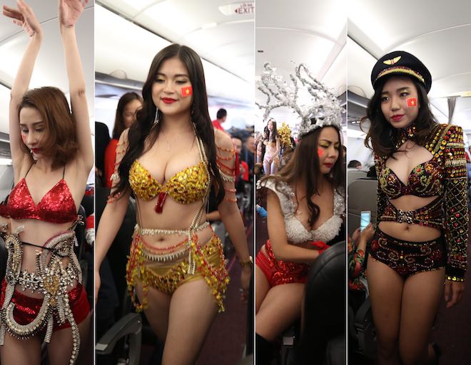 VFF nói gì về màn trình diễn bikini trên máy bay chở U23 Việt Nam? VFF nói gì về màn trình diễn bikini trên máy bay chở U23 Việt Nam?