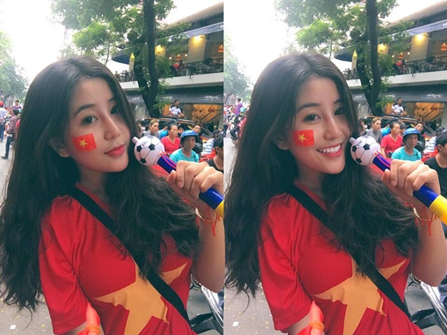 Cô gái Việt nổi bật trên báo Trung Quốc nhờ đi cổ vũ U23 - 2