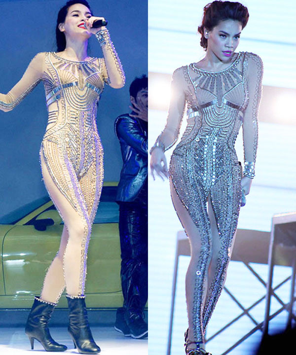 Đồ diễn màu nude, bó sát cơ thể dễ gây hiểu lầm của sao Việt - 3