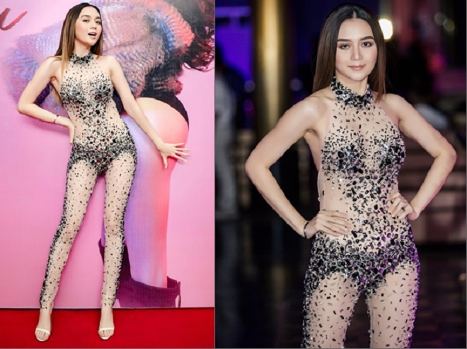 Đồ diễn màu nude, bó sát cơ thể dễ gây hiểu lầm của sao Việt - 7