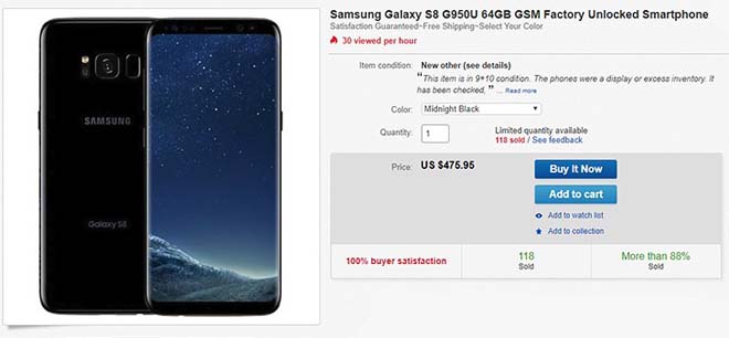 Galaxy S8 giảm giá mạnh trước thời điểm siêu phẩm S9 ra mắt