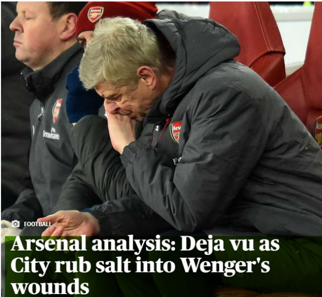 Arsenal lại bị Man City "hành hạ": Báo chí Anh hò nhau tiễn biệt Wenger Arsenal lại bị Man City "hành hạ": Báo chí Anh hò nhau tiễn biệt Wenger