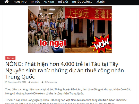 Thực hư chuyện "4.000 con lai Trung Quốc ở Tây Nguyên" Thực hư chuyện "4.000 con lai Trung Quốc ở Tây Nguyên"