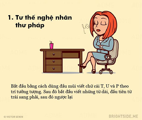 10 động tác triệt mỡ tại văn phòng