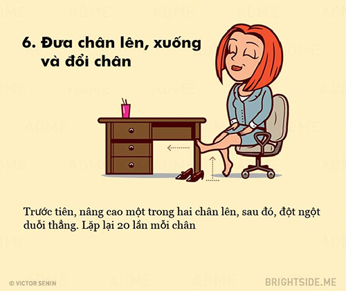 Bất ngờ 10 động tác đơn giản triệt mỡ ngay tại văn phòng - 6