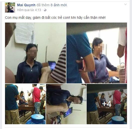 Người dân bắt 1 phụ nữ vì nghi bắt cóc trẻ em Người dân bắt 1 phụ nữ vì nghi bắt cóc trẻ em