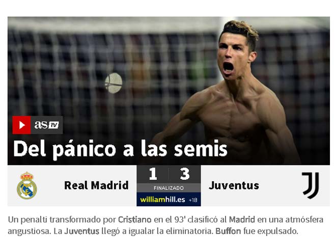 Real thoát hiểm Juventus ngược dòng: Báo chí ca ngợi Ronaldo bản lĩnh Real thoát hiểm Juventus ngược dòng: Báo chí ca ngợi Ronaldo bản lĩnh