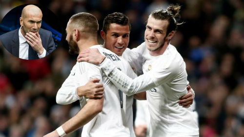 HLV Zidane mất ăn mất ngủ vì BBC rời Real Madrid
