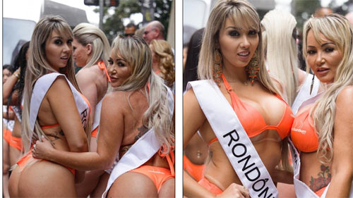 Người đẹp Siêu vòng 3 Brazil náo loạn đường phố - 8