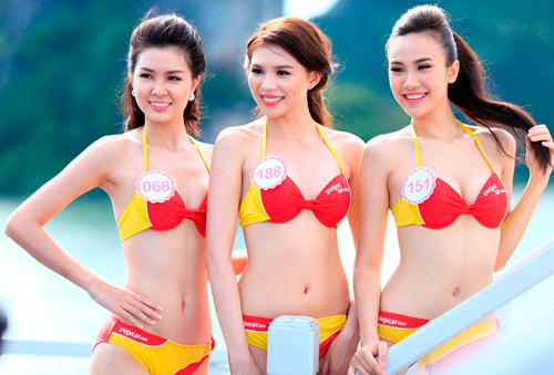 Bikini Vietjet “đốt nóng” HHVN 2016 trước đêm chung kết - 2