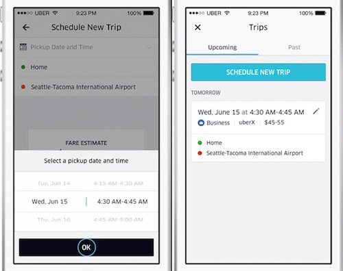 Có thể đặt lịch trước 30 ngày khi đi taxi Uber Có thể đặt lịch trước 30 ngày khi đi taxi Uber