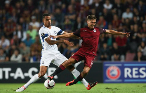 Sparta Praha - Inter: Chiếc thẻ đỏ tai hại Sparta Praha - Inter: Chiếc thẻ đỏ tai hại