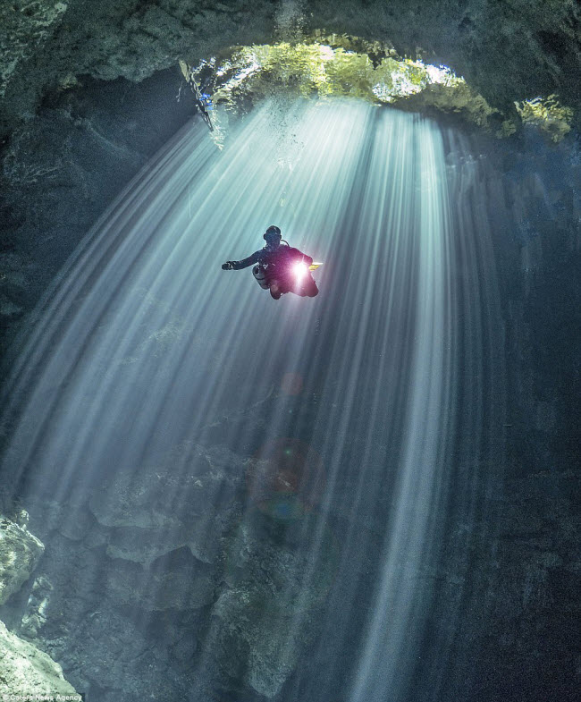 Hình ảnh ngoạn mục đến khó tin bên trong hang động ngầm dưới đáy đại dương - 2