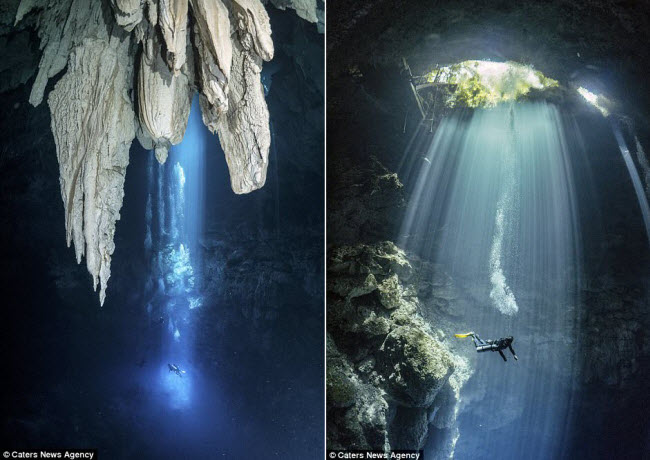 Hình ảnh ngoạn mục đến khó tin bên trong hang động ngầm dưới đáy đại dương - 7