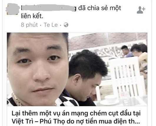 Triệu tập người bịa đặt thông tin “án mạng chém cụt đầu” trên facebook Triệu tập người bịa đặt thông tin “án mạng chém cụt đầu” trên facebook