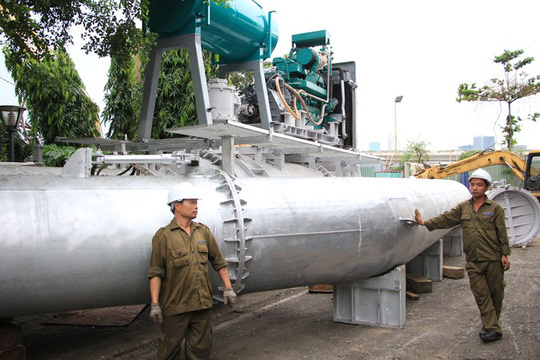 Cận cảnh siêu máy bơm chống ngập ở TP HCM - 2