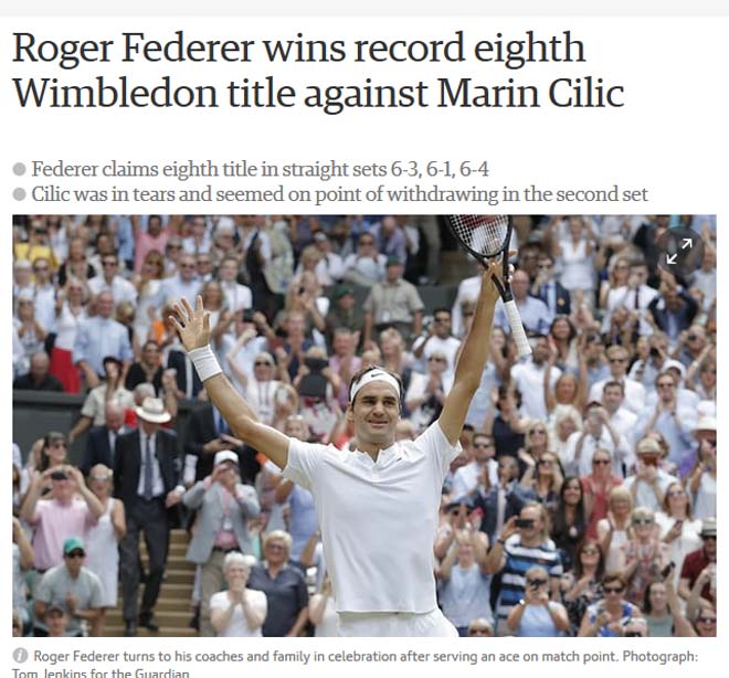 Báo chí thế giới: Cả hành tinh kinh ngạc về Federer - 2