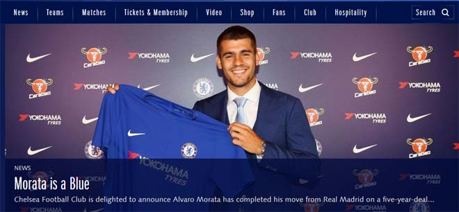 Chelsea ra mắt “bom tấn” Morata: “Sát thủ” thứ 19 & mốc 335 triệu bảng Chelsea ra mắt “bom tấn” Morata: “Sát thủ” thứ 19 & mốc 335 triệu bảng