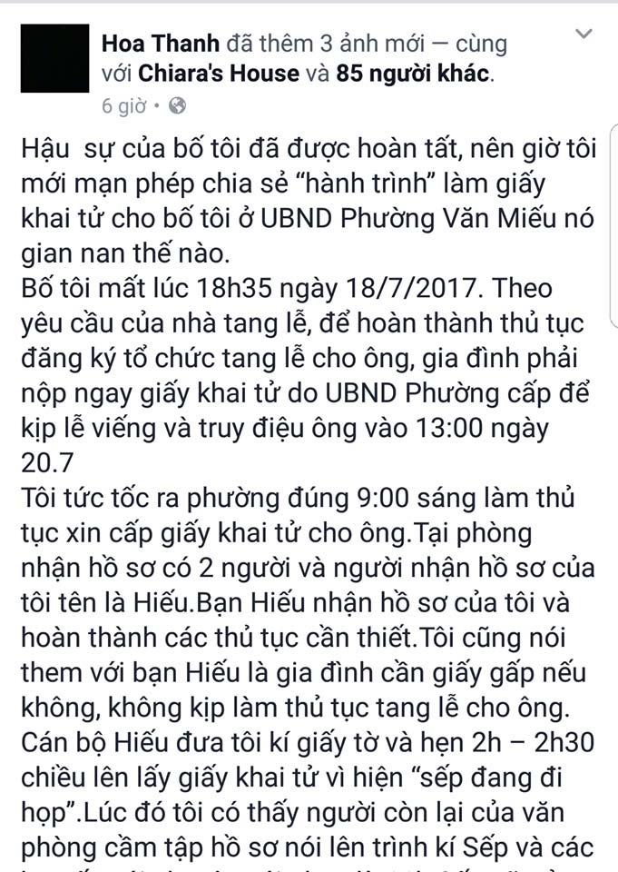Hà Nội: Xôn xao chuyện cán bộ phường “bắt người chết nằm chờ giấy khai tử” - 2