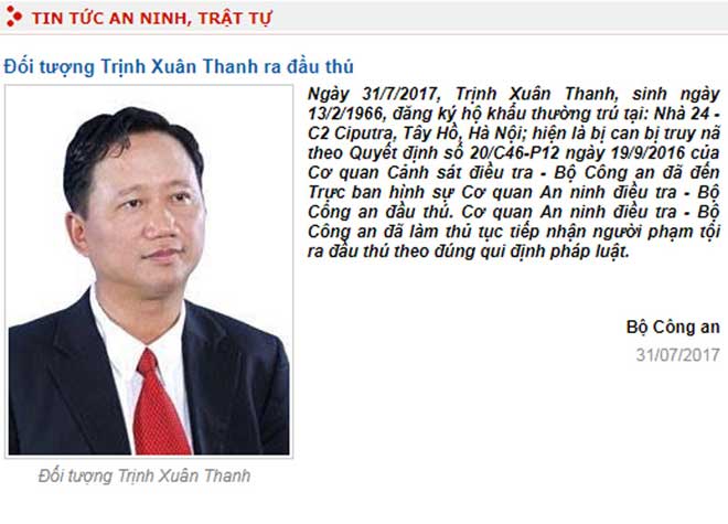 Trịnh Xuân Thanh: Từ xe Lexus biển xanh đến người mang lệnh truy nã quốc tế Trịnh Xuân Thanh: Từ xe Lexus biển xanh đến người mang lệnh truy nã quốc tế