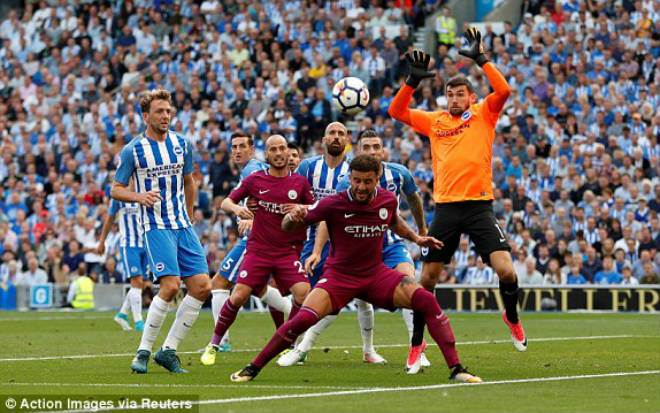 Brighton - Man City: Penalty hụt và 2 sai lầm chí tử Brighton - Man City: Penalty hụt và 2 sai lầm chí tử