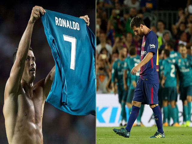 Đại tiệc Barca - Real: Messi lê bước, Ronaldo ăn mừng ”phơi áo”