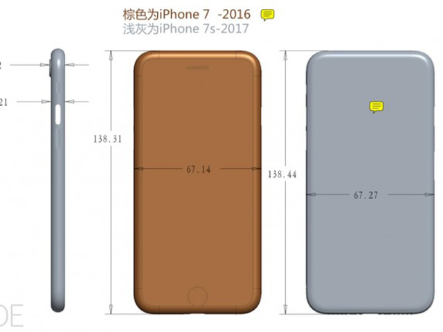 iPhone 7s dùng kính ốp lưng, dày hơn iPhone 7 iPhone 7s dùng kính ốp lưng, dày hơn iPhone 7