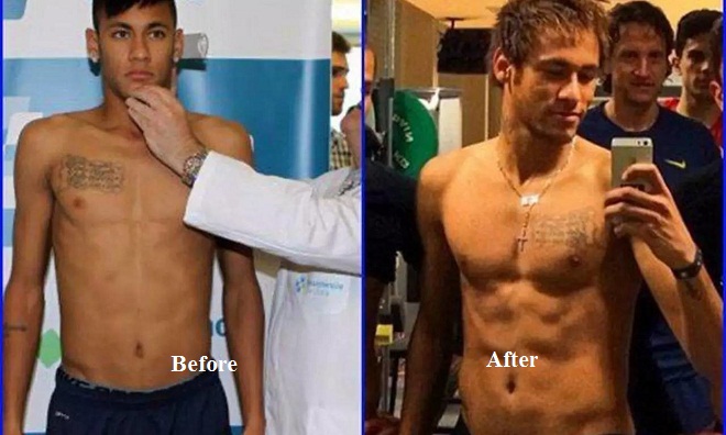 Neymar: Từ gầy trơ xương sườn tới mỹ nam cơ bắp &#34;chất lượng vàng&#34; - 2