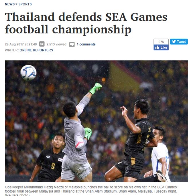 Báo chí thế giới: Quyền uy &#34;vua SEA Games&#34; Thái Lan, đau đớn Malaysia - 2