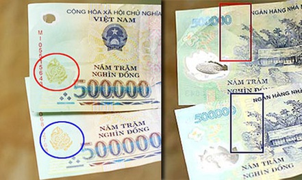 In hàng trăm tờ 500.000 đồng tiền giả đem bán In hàng trăm tờ 500.000 đồng tiền giả đem bán