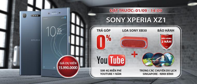 Đến Viễn Thông A sắm Sony Xperia XZ1 nhận quà khủng