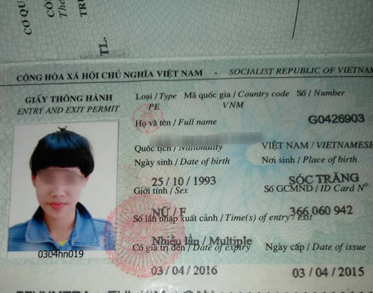 Thiếu nữ 16 tuôi làm CMND giả để lấy chồng TQ Thiếu nữ 16 tuôi làm CMND giả để lấy chồng TQ