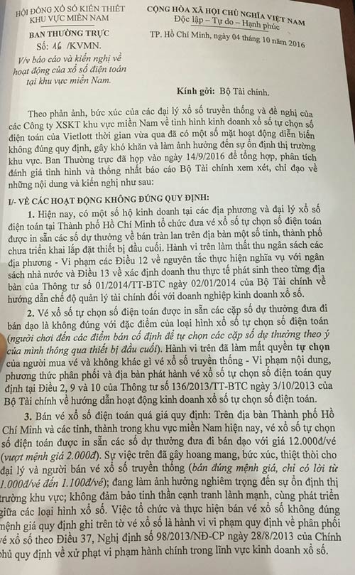 21 công ty xổ số đề nghị chấn chỉnh xổ số điện toán 21 công ty xổ số đề nghị chấn chỉnh xổ số điện toán