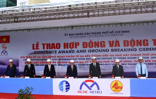 Khởi công xây nhà ga ngầm metro Bến Thành đến Nhà hát TP HCM - 1