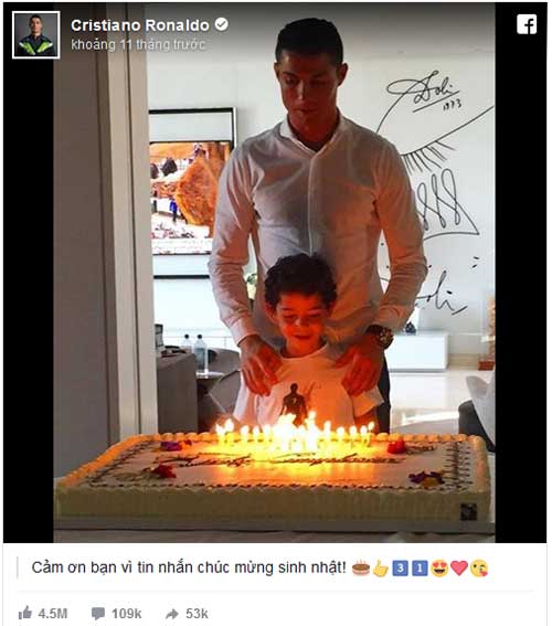 QBV Ronaldo: Vua mạng xã hội 2016, hút 34 triệu like - 3