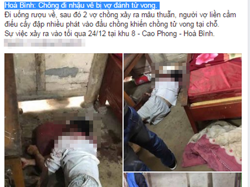 Nghi án chồng đi nhậu về bị vợ đánh tử vong Nghi án chồng đi nhậu về bị vợ đánh tử vong