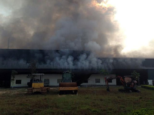 Cháy lớn tại nhà máy xử lý chất thải rắn Vĩnh Phúc - 3