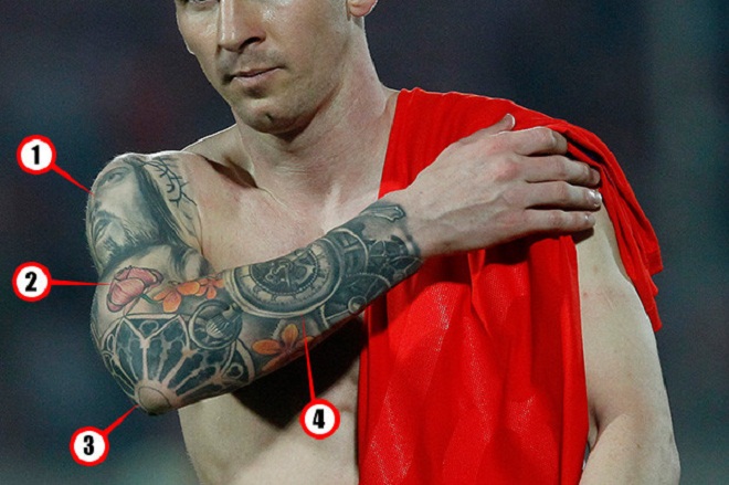 Bí ẩn sau hình xăm "độc" của Messi, Beckham, Sergio Ramos Bí ẩn sau hình xăm "độc" của Messi, Beckham, Sergio Ramos