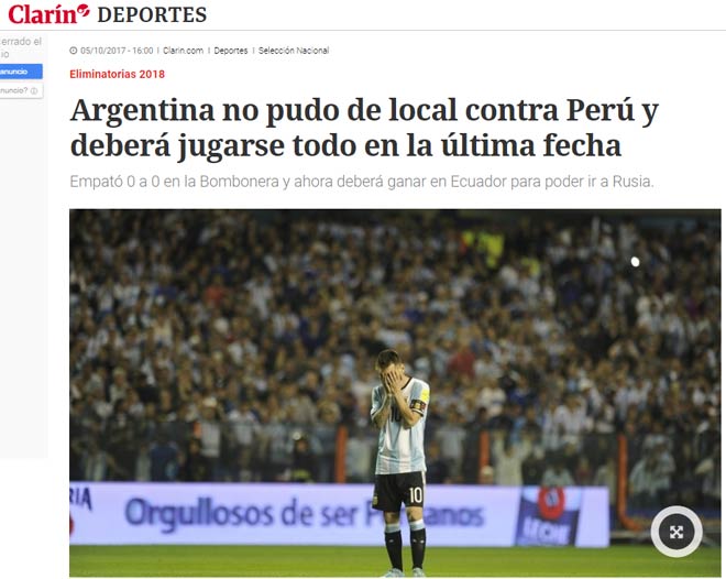 Nguy cơ lỡ World Cup, báo chí Argentina trút giận lên Messi - Ảnh 3.