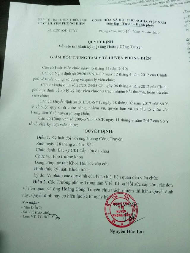 Vụ "nói xấu" Bộ trưởng Y tế: Sẽ rút quyết định xử phạt Vụ "nói xấu" Bộ trưởng Y tế: Sẽ rút quyết định xử phạt