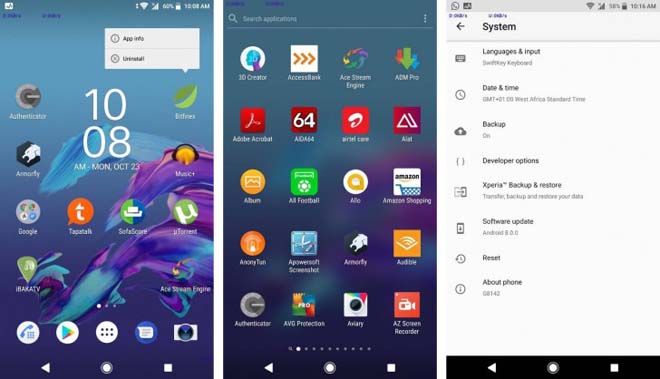 CHÍNH THỨC: Xperia XZ Premiun được cập nhật lên Android 8.0 Oreo