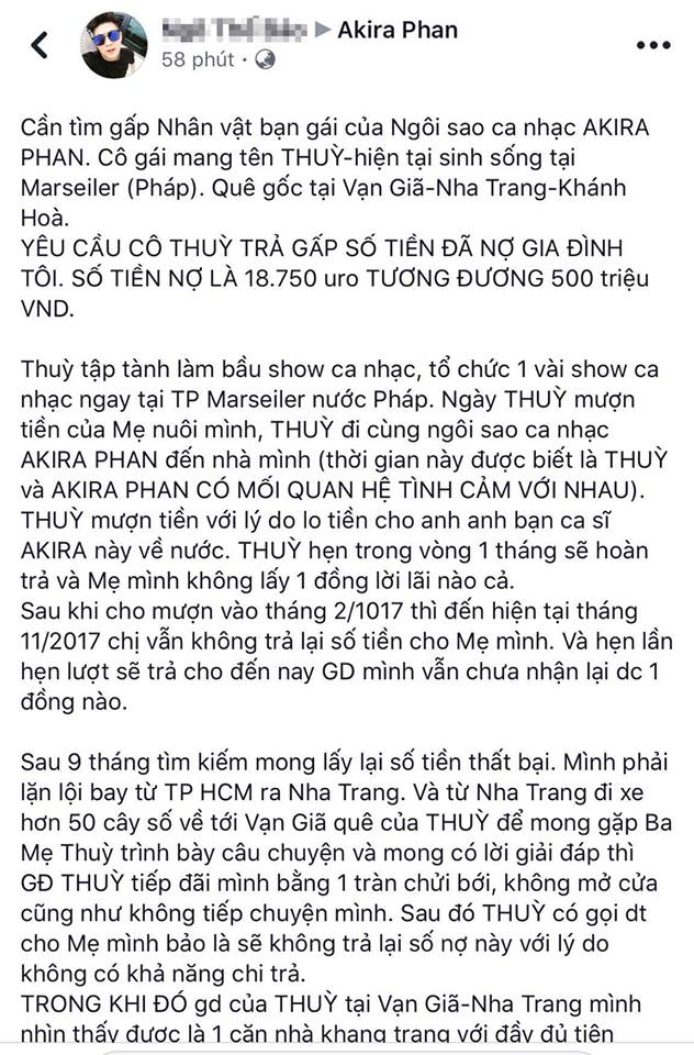 Akira Phan bị tố cùng bạn gái là bầu show hải ngoại quỵt nợ 500 triệu đồng - 1